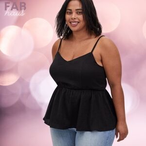 Torrid | Textured Satin Peplum Cami